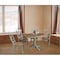 International Concepts Round 36 in Rd Extension Dining Table, 4 X-Back Chairs, Hickory/Stone, 36 W, 48 L, 30.1 in H, Wood K41-36RXT-27B-C613-4 - alternate 2